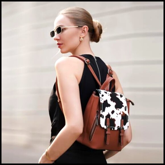 Vegan Leather Mini Backpack Convertible Shoulder Bag Small Women\'s Purse main image 5